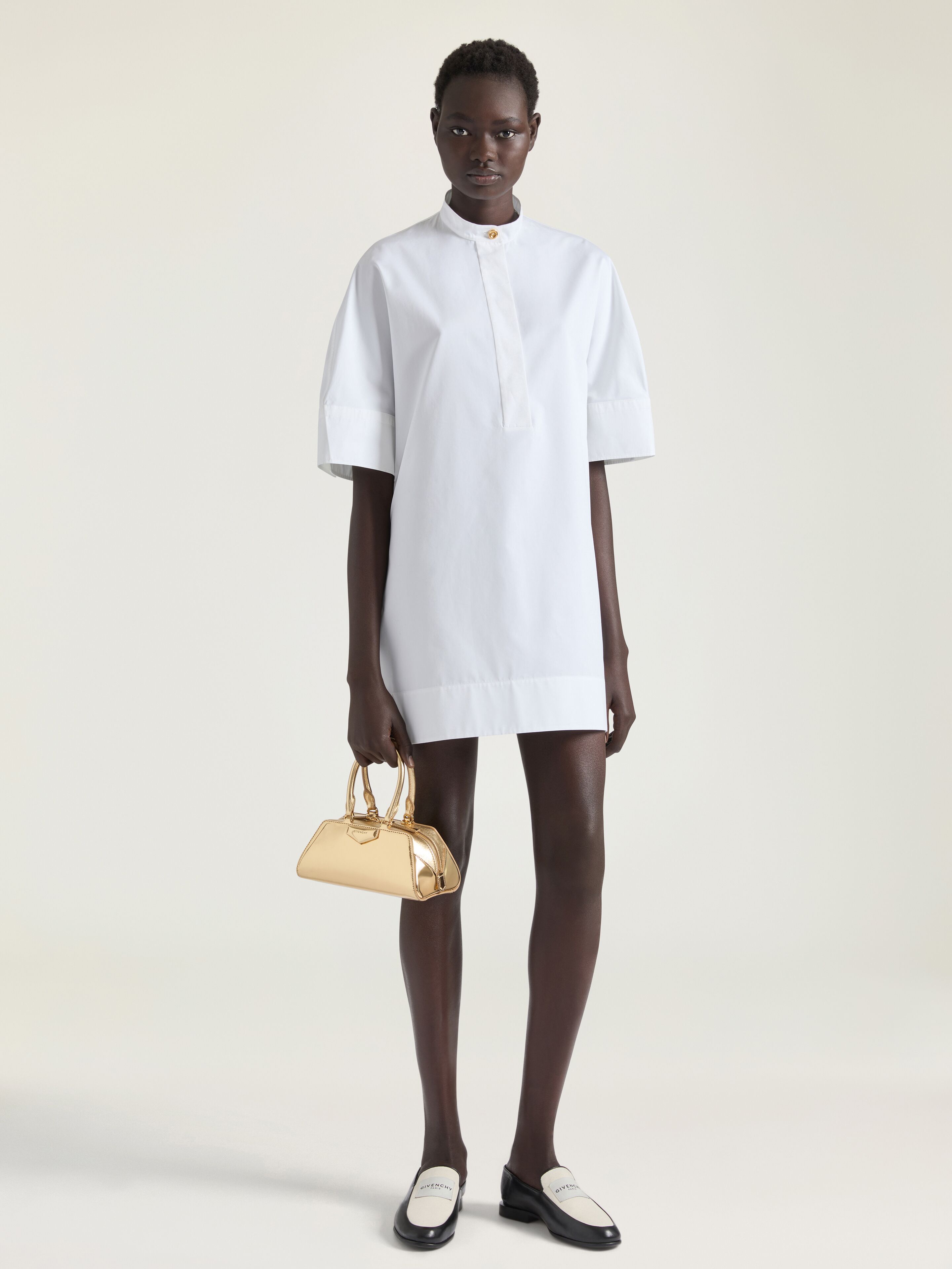 Mini Antigona East-West bag in laminated leather